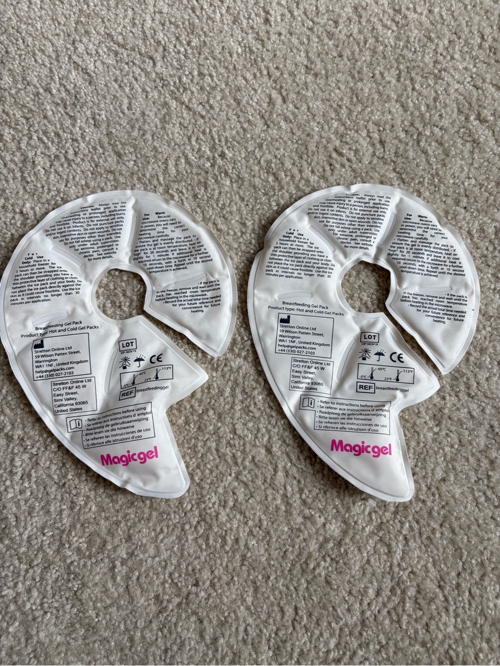 Magic Breastfeeding Gel Packs - White (2 Pack)